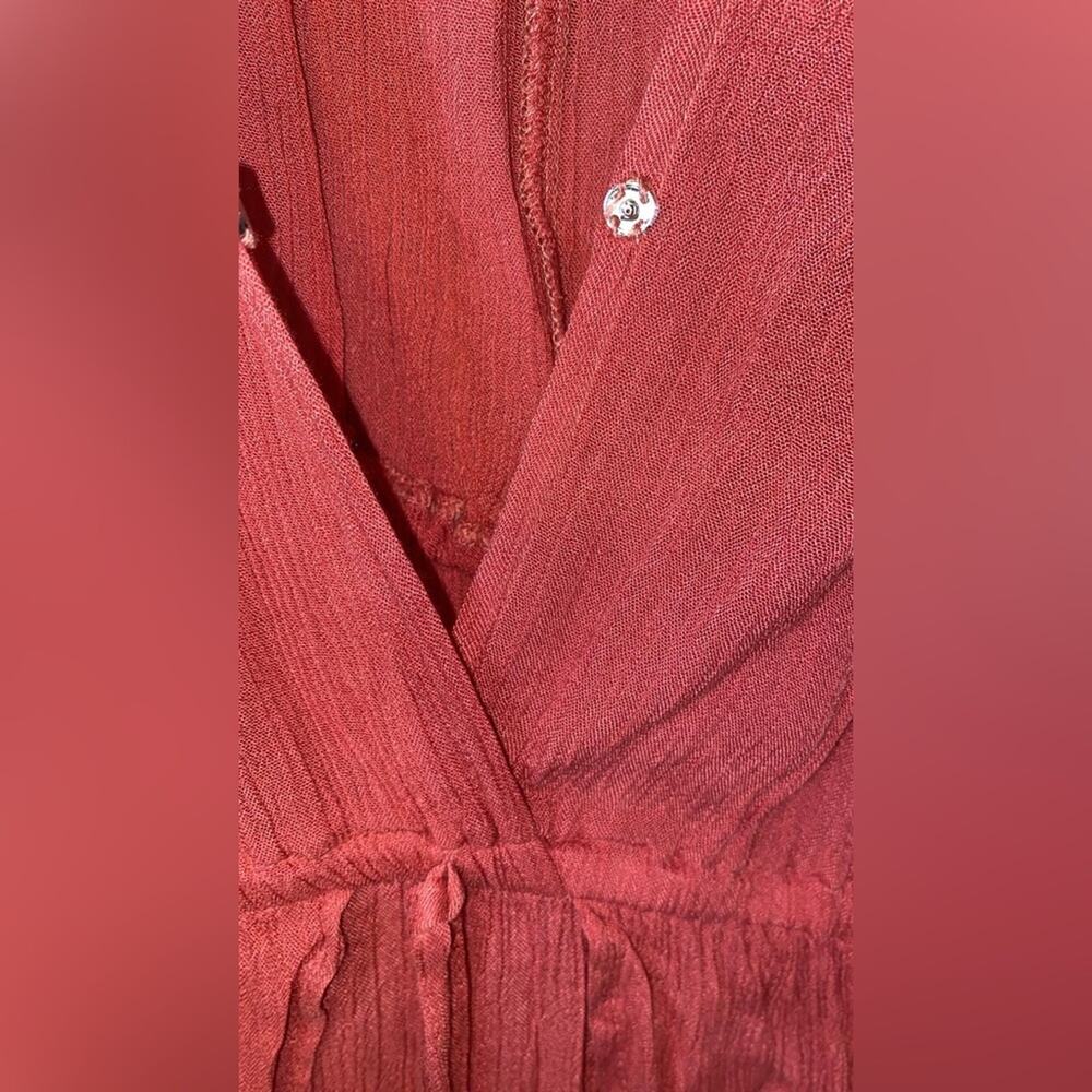 ELAN
Deep V-neck Cover-up Maxi Dress In Rose - Picture 6 of 10